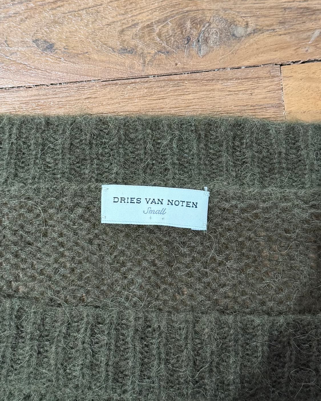 드리스 반 노튼 민트 배색 알파카 블렌드 니트  상품이미지7