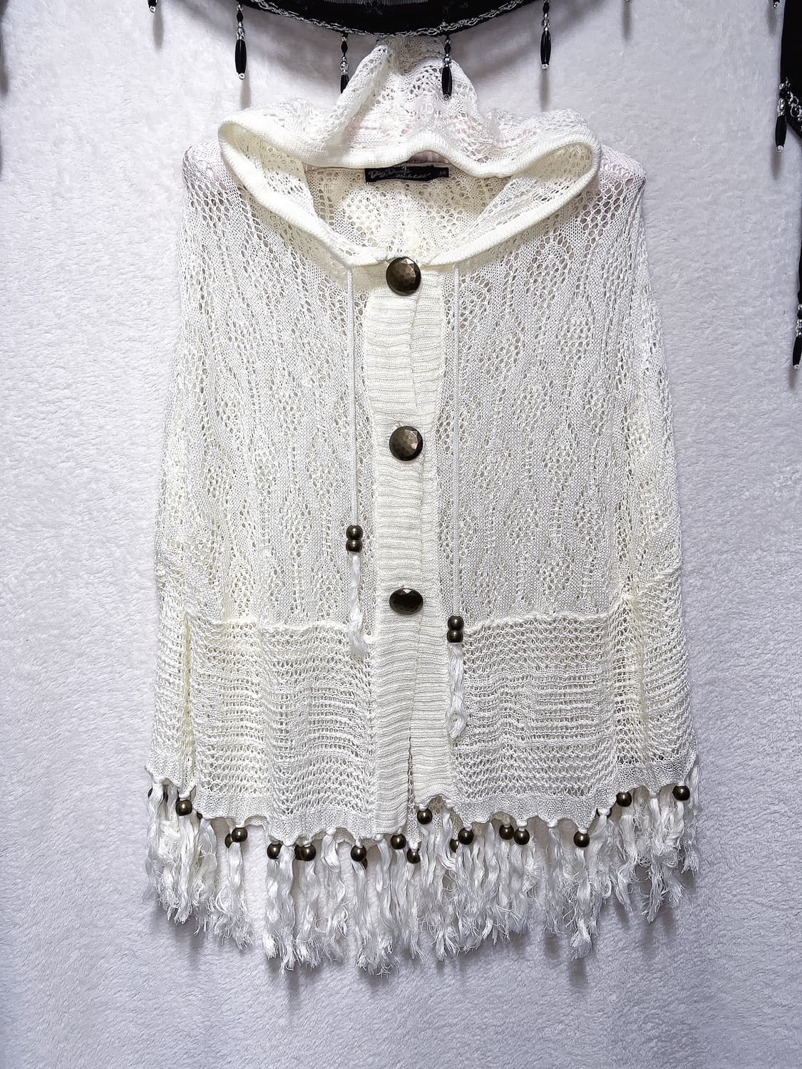 디그딥 digdeep 페어리 그런지 태슬 니트 후드 케이프 판초 모리 상품이미지7