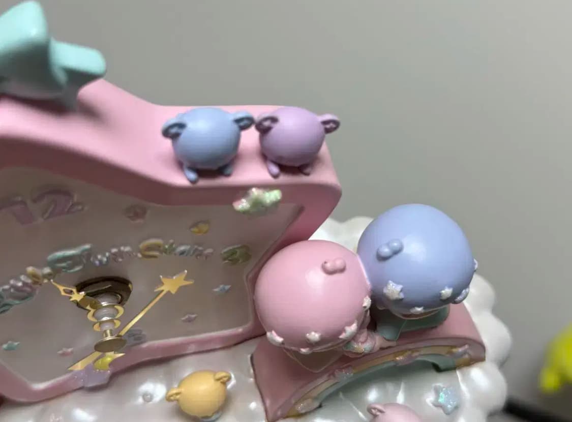 산리오 리틀트윈스타 키키라라 레진 도기 피규어 시계 상품이미지5