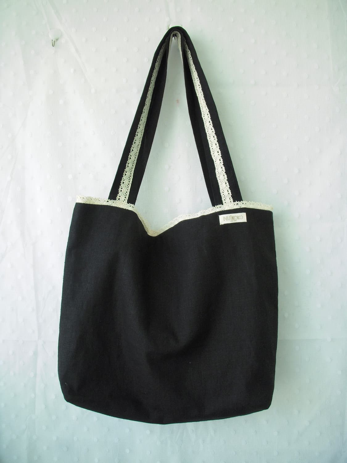 [HAND MADE] 핸드메이드 고양이 포켓 패치워크 숄더백 모리걸 상품이미지3