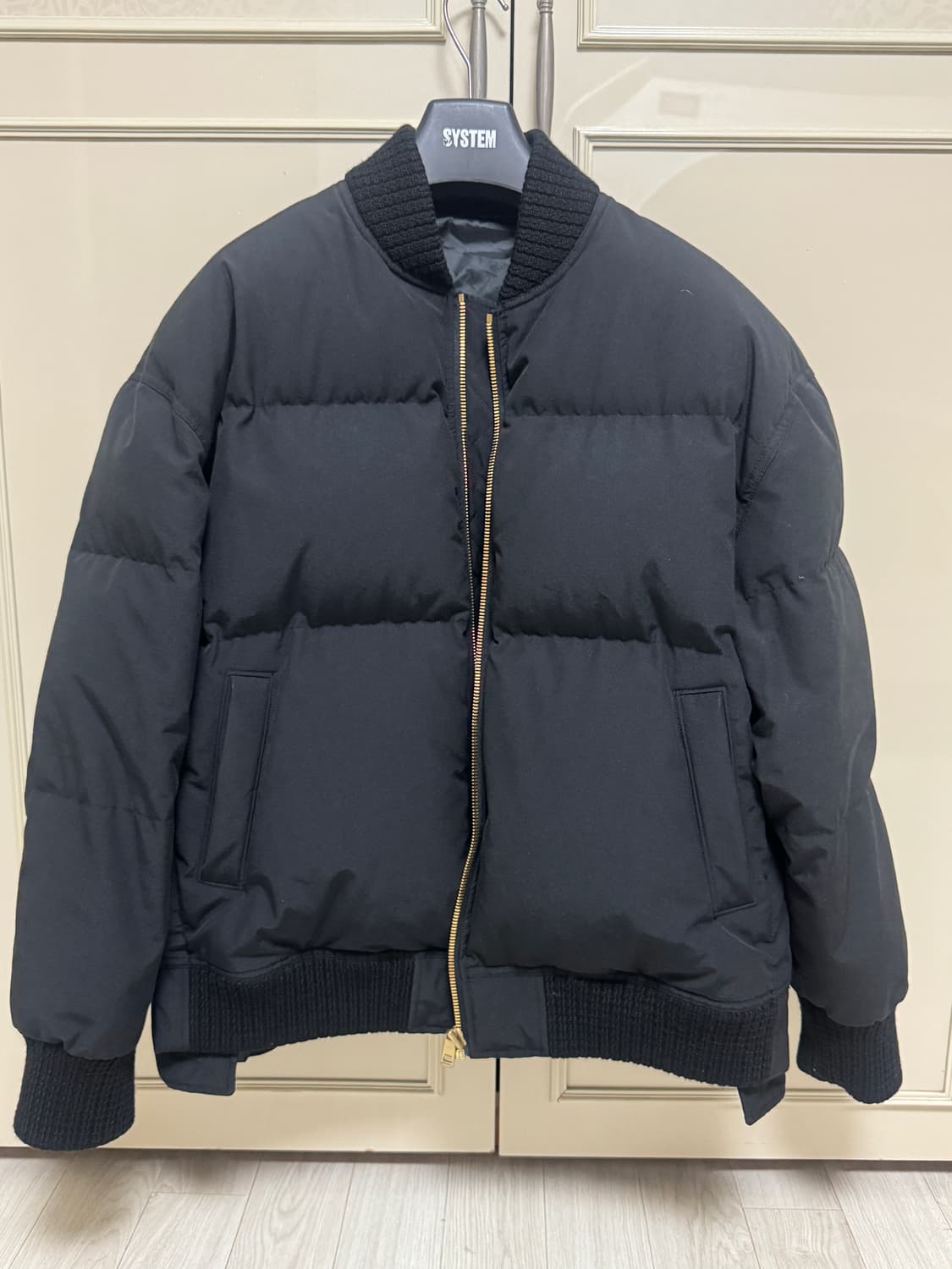 시스템옴므 구스다운 숏패딩 블랙[100] 상품이미지1