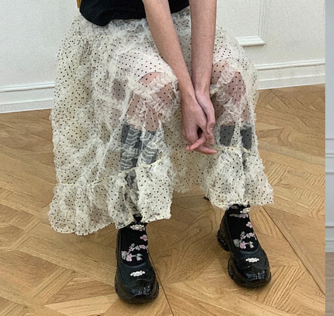 호쿠스포쿠스 폴카 도트 스커트 상품이미지1