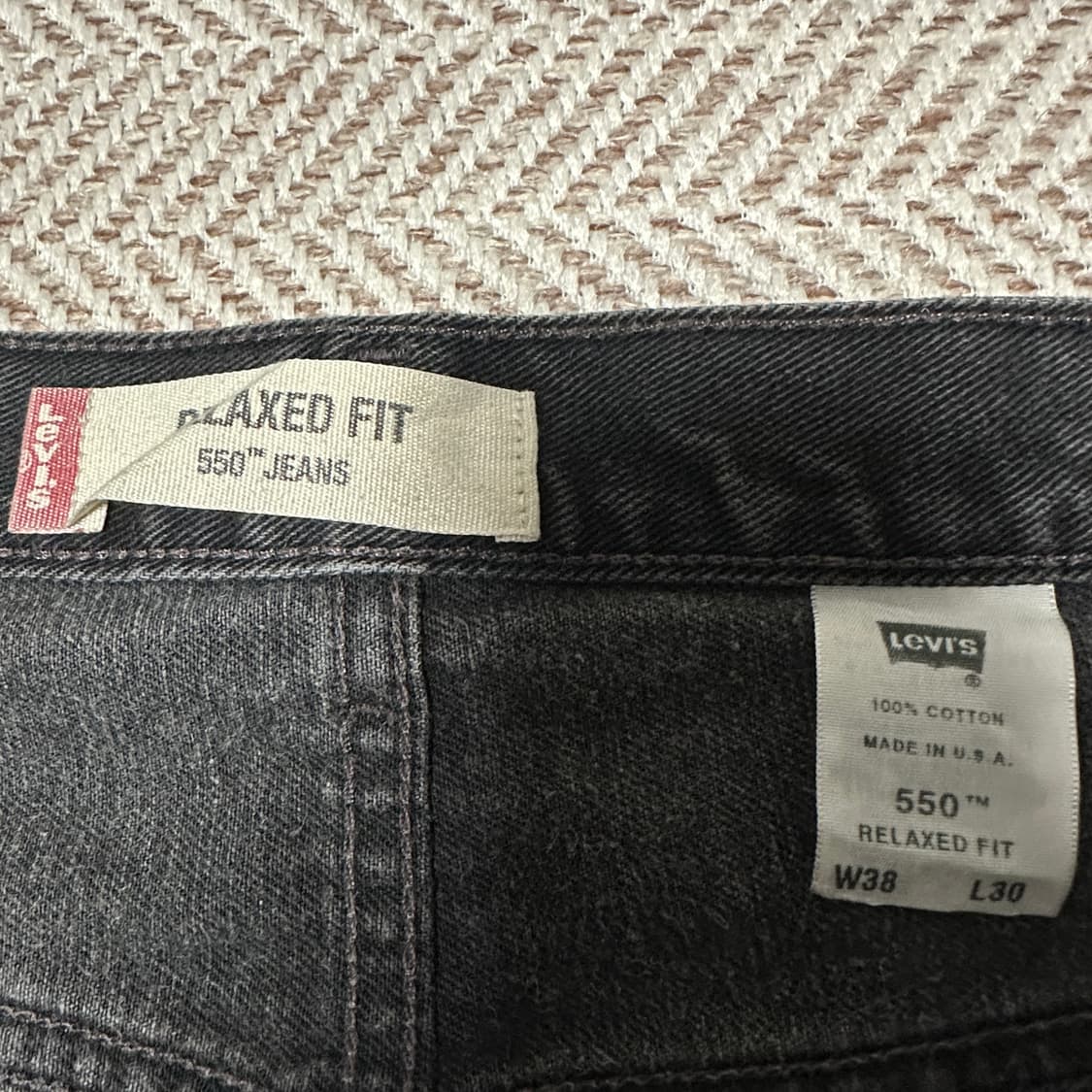 LEVI'S 550 00's usa made black jeans 상품이미지4