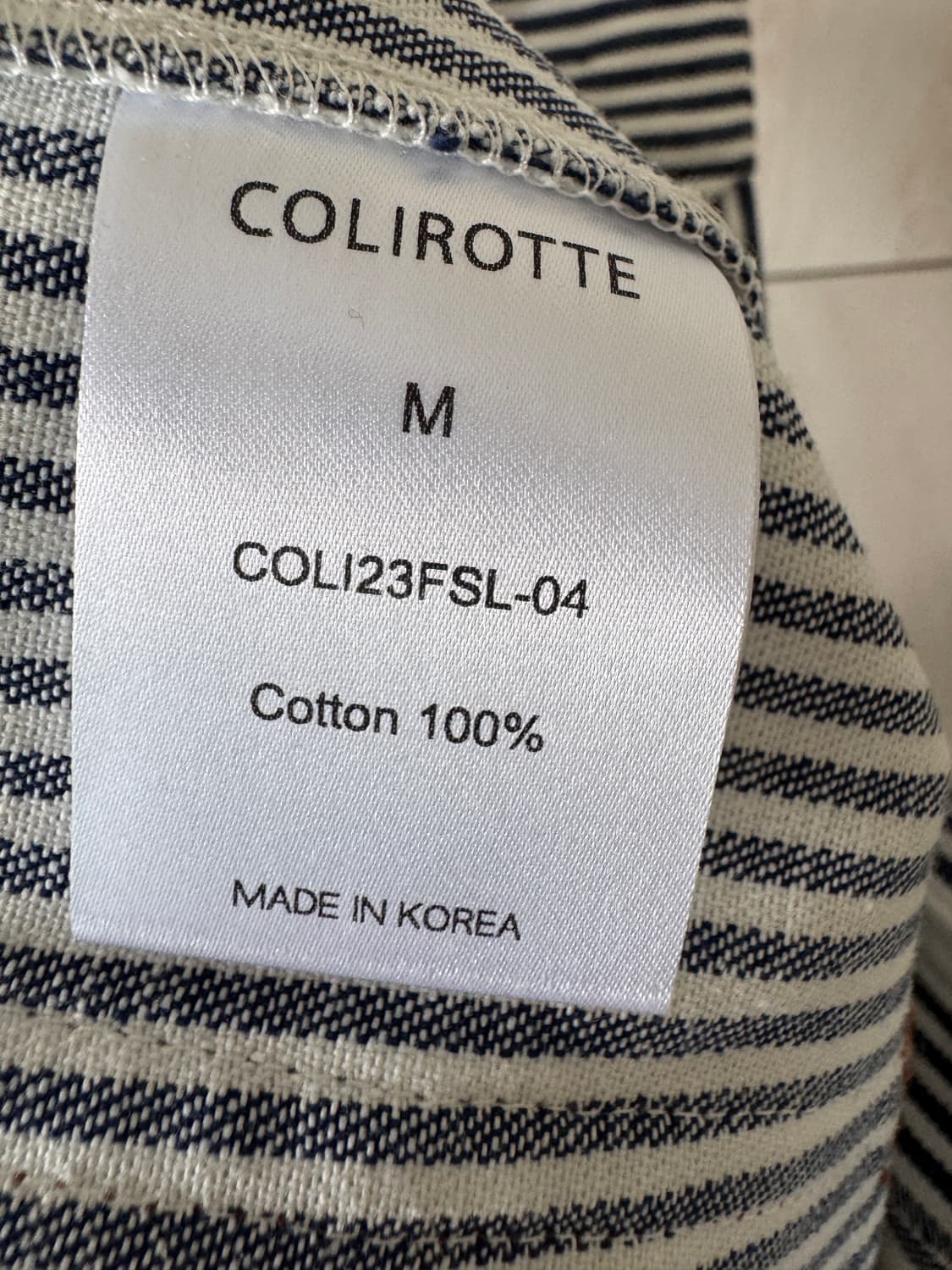 새상품 ColiRotte 스트라이프 롤업 팬츠 M(66사이즈) 상품이미지3