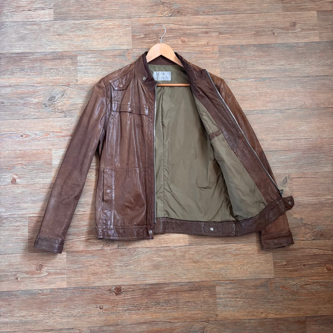 95 양가죽 점퍼 티아이포멘 블루종 지퍼 고장 태닝 집업 상품이미지5