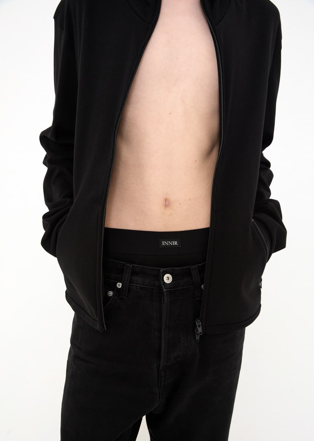 261 Cotton Rib Stand Zip (Black) 상품이미지5