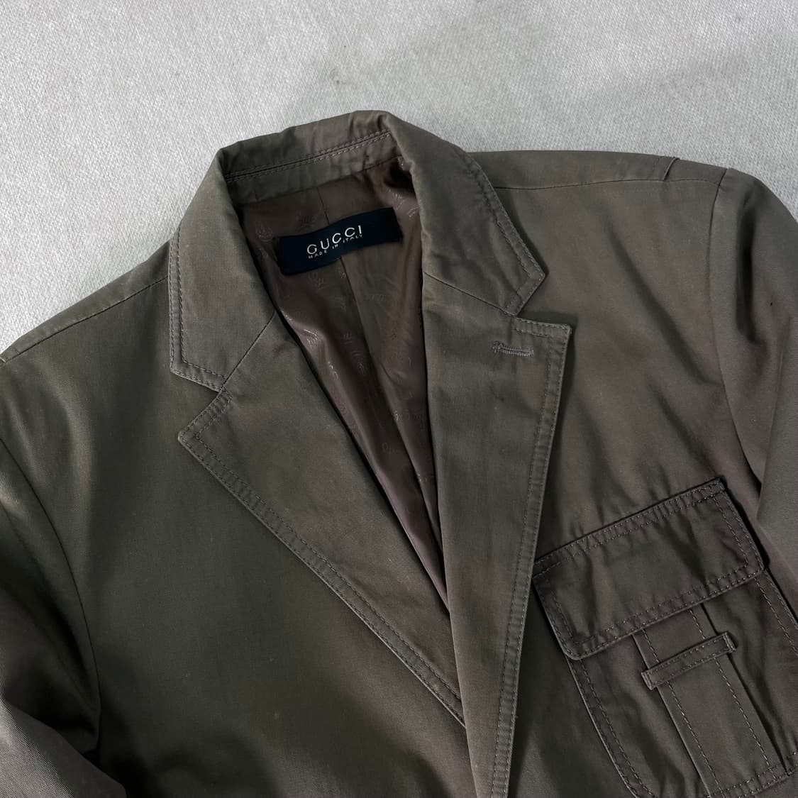 100 구찌 빈티지 포켓 코튼 블레이져 상품이미지3