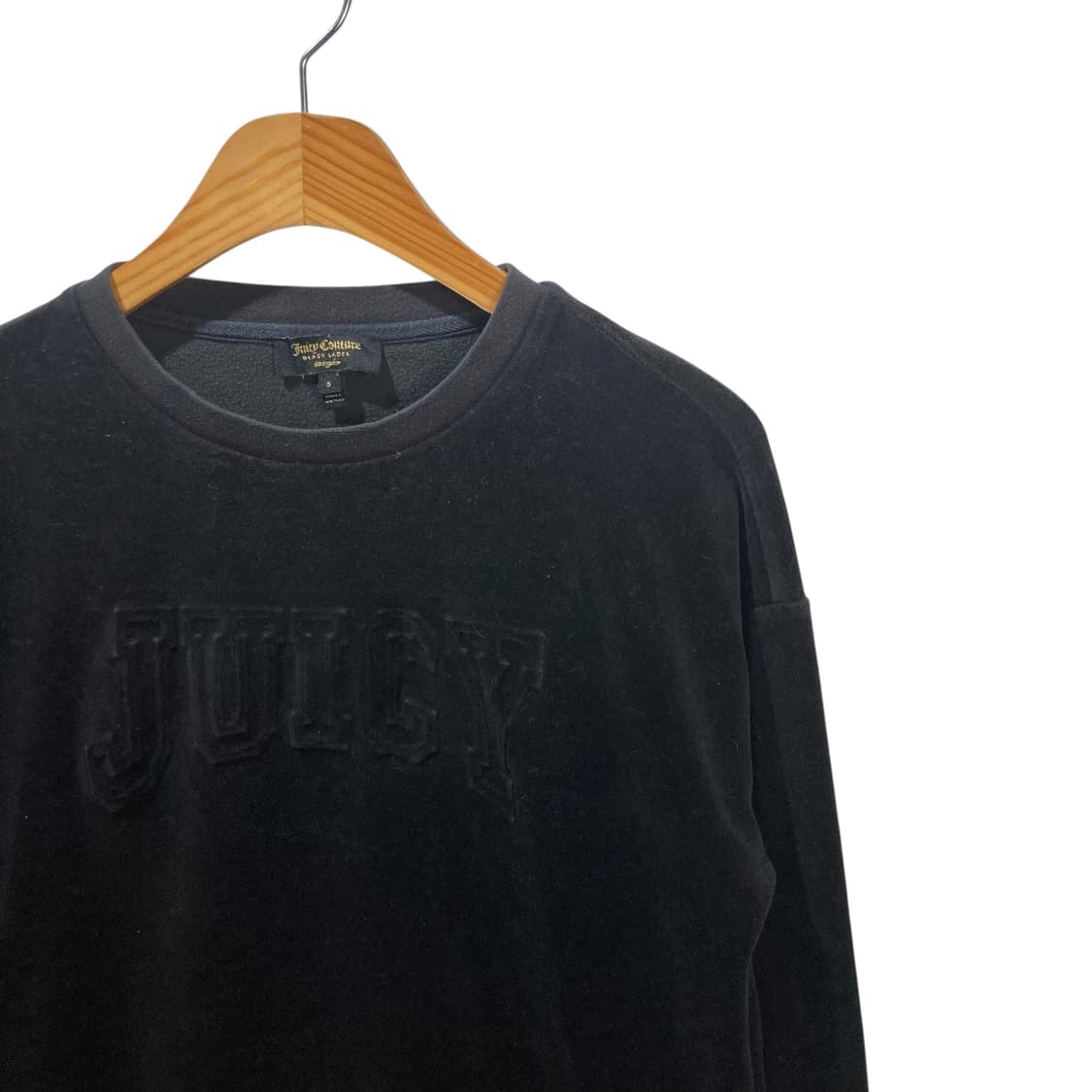 쥬시꾸뛰르 차콜 벨벳 맨투맨 상품이미지3