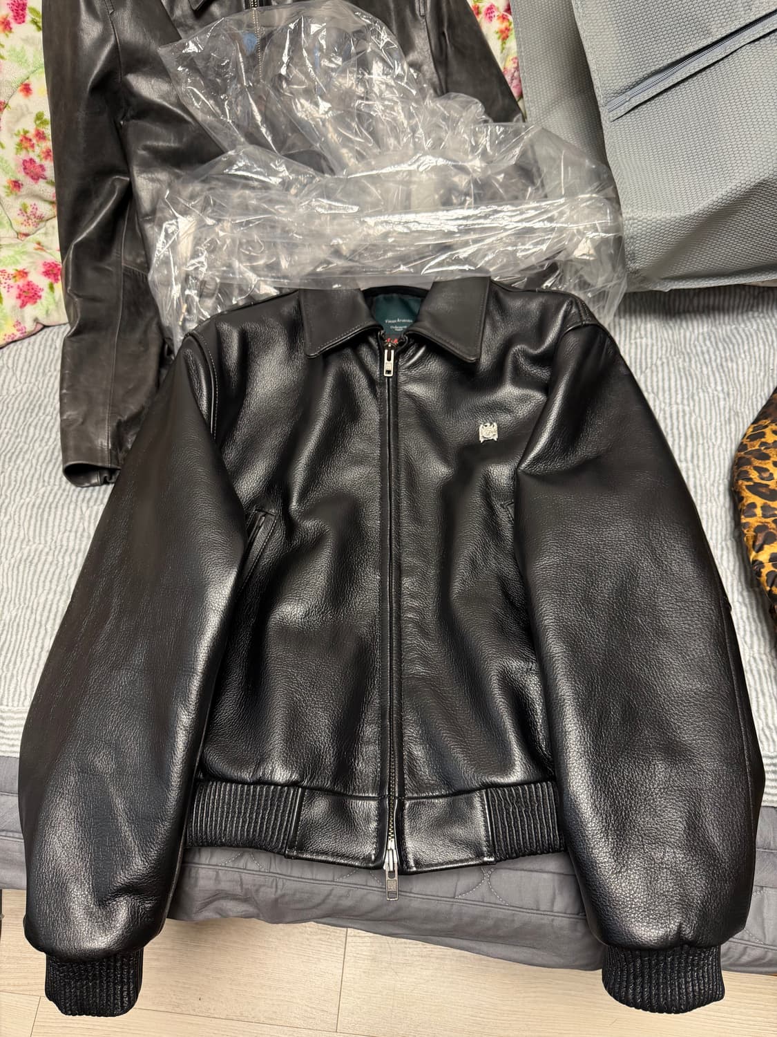 (1) 언더마이카 x 슬레이어 엠브로이더드 레더 자켓 상품이미지2