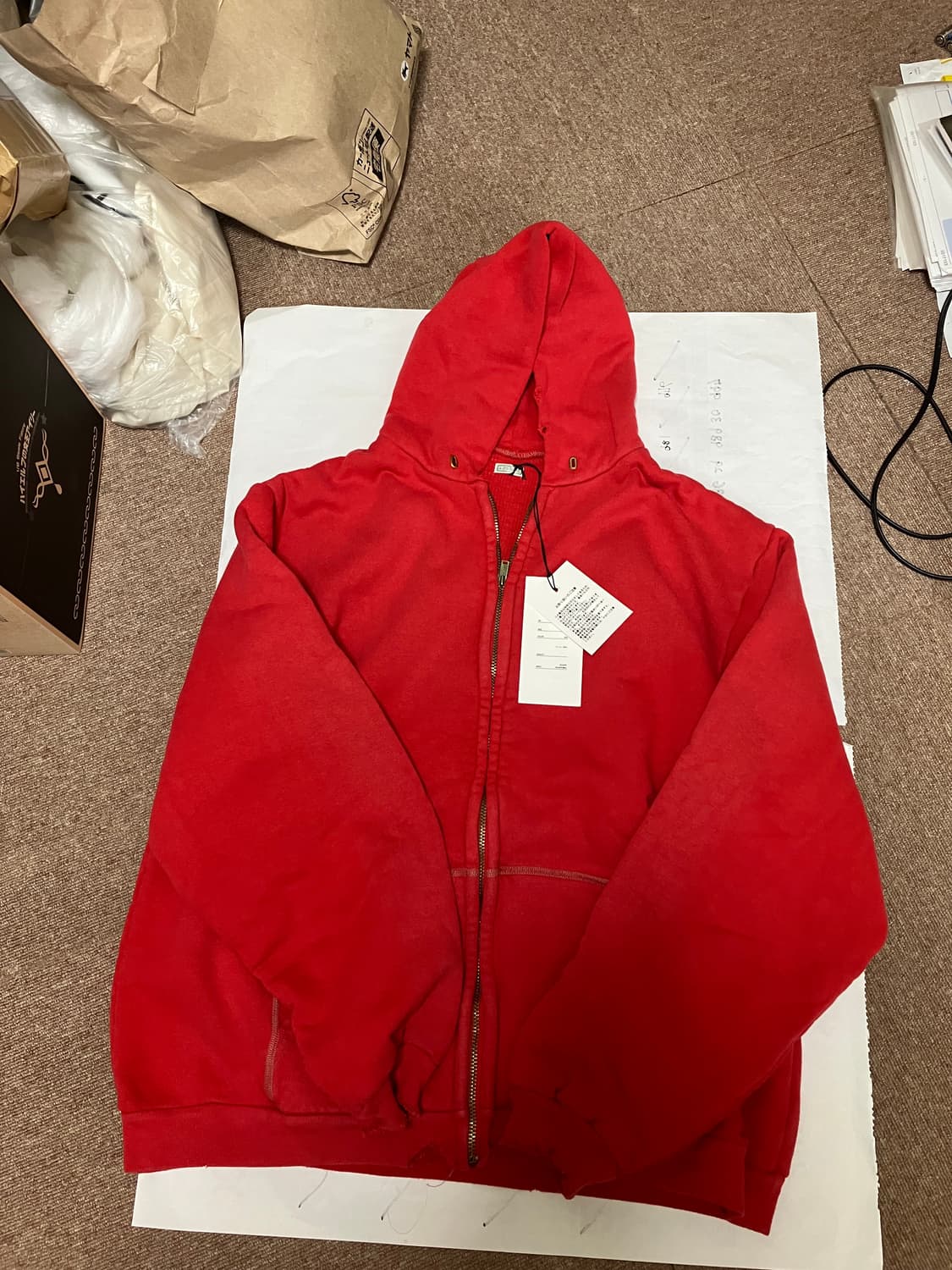 25aw 빈티지 스웻 후드집업 상품이미지2