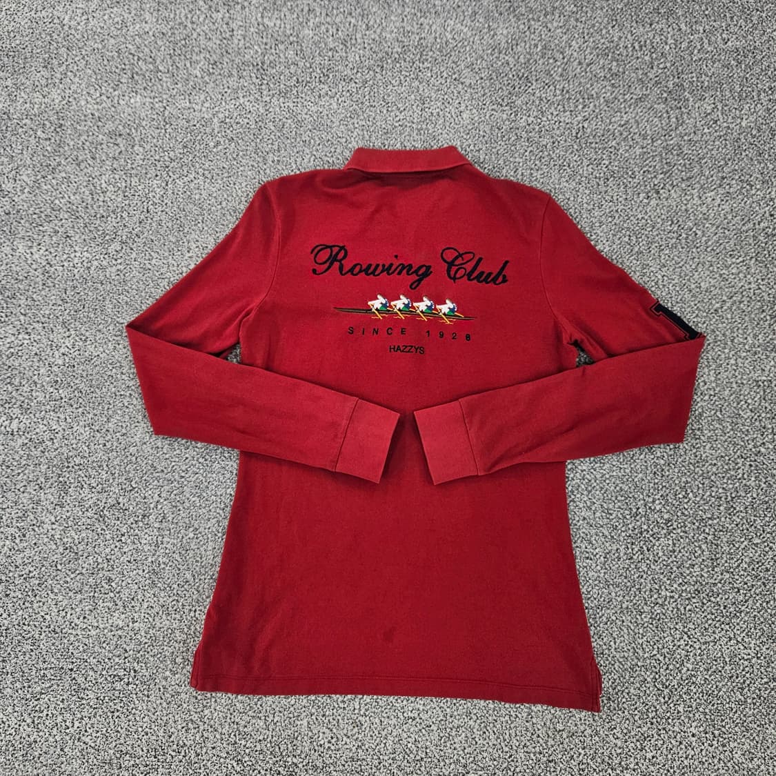 [85] 헤지스 여성 빅와펜 긴팔 카라 티셔츠 1103JM1 상품이미지3