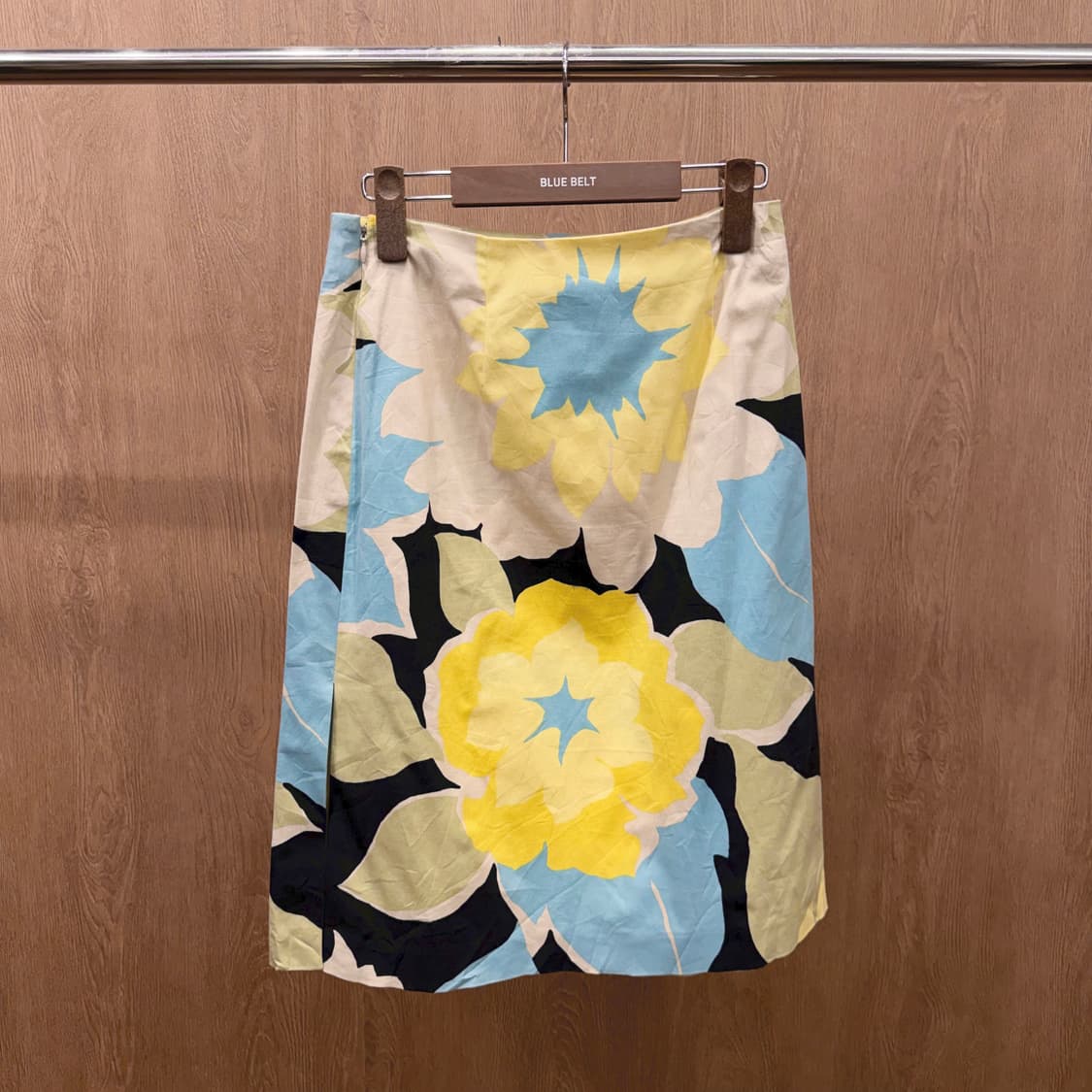 막스마라 위켄드 코튼 미디 스커트 플로럴 패턴 프린팅 A라인 아이보리 상품이미지3