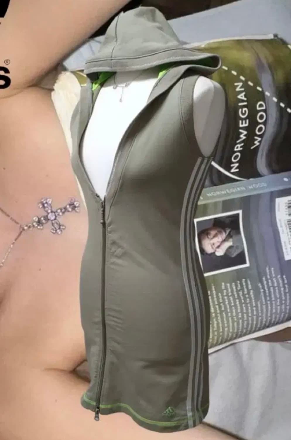 adidas 아디다스 트랙 져지 베스트 집업 투웨이 후드 원피스 상품이미지1