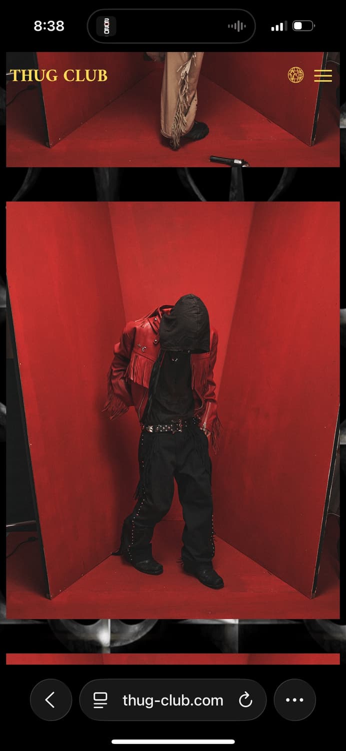 Thug Club 캐슬 카우보이 블랙 팬츠 2사이즈 상품이미지1