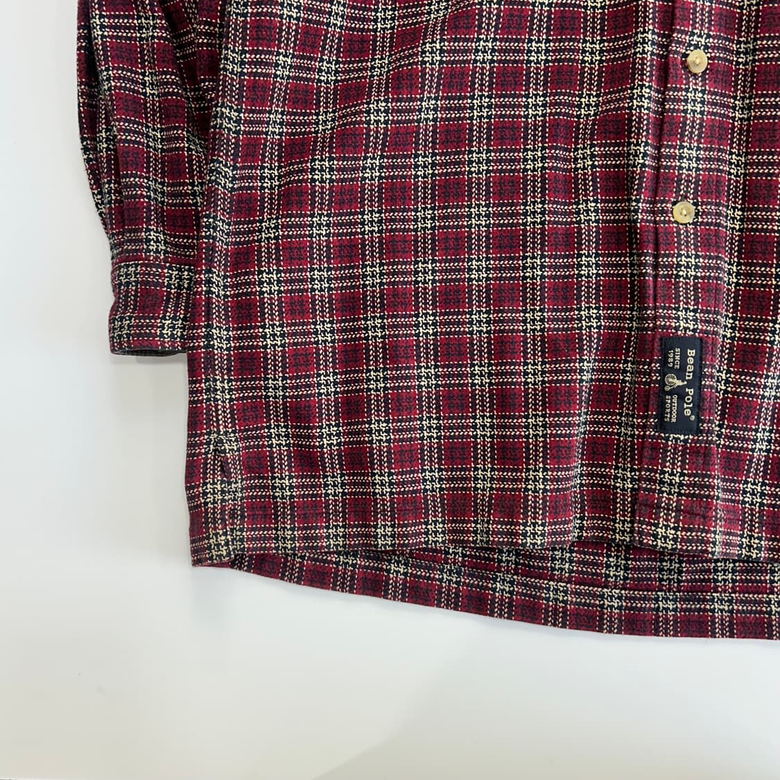 Bean pole 빈폴 레드 체크 롱 셔츠 상품이미지5