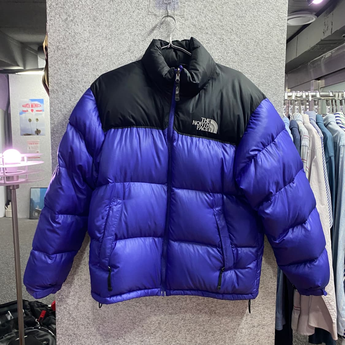노스페이스 700 블루 퍼플 눕시 구스다운 패딩 B3890 상품이미지2