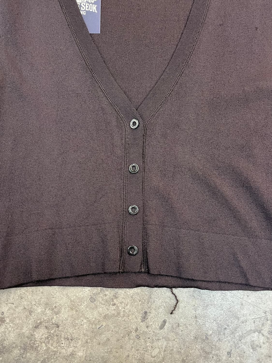 막스마라 반팔 가디건 브라운 M #csz3726 상품이미지6