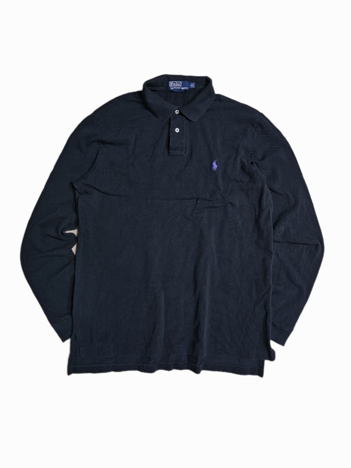 폴로 랄프로렌 긴팔 폴로 셔츠 블랙 L 상품이미지1