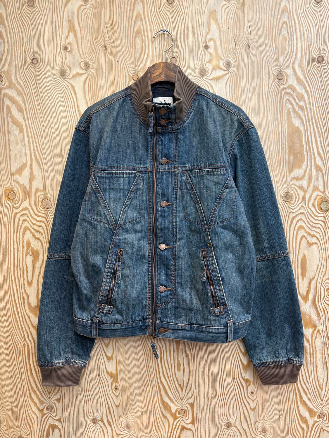 알마니 스티치 투웨이 데님자켓 상품이미지1