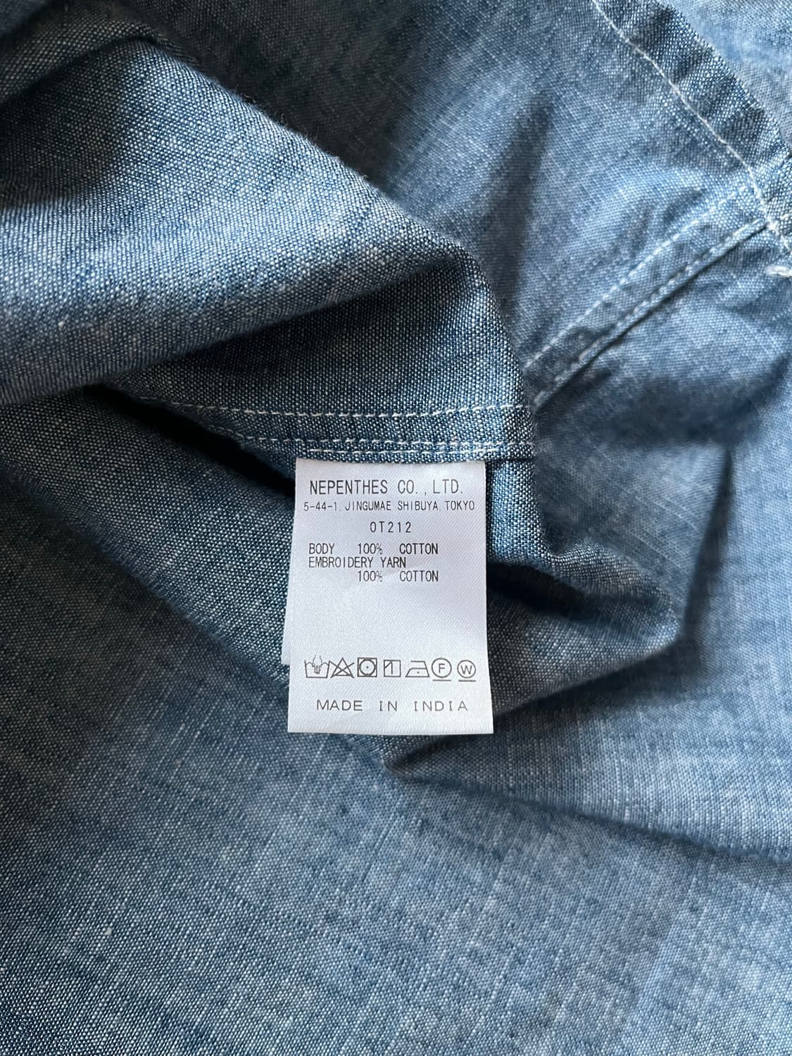 니들스 핸드메이드 자수 샴브레이 셔츠 (103-105) 상품이미지7