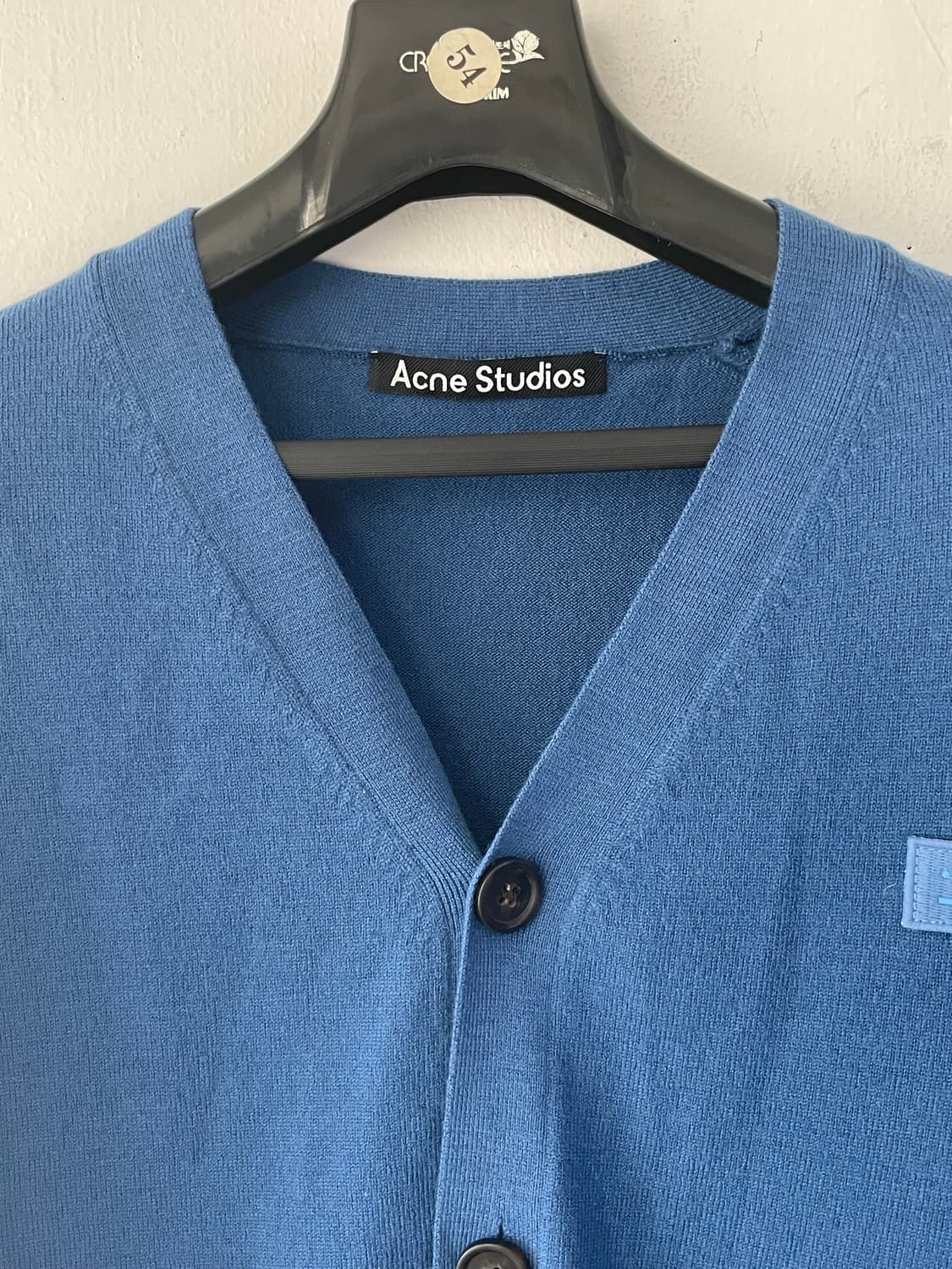 아크네 스튜디오 메리노울 페이스로고 니트 블루 새상품 상품이미지2