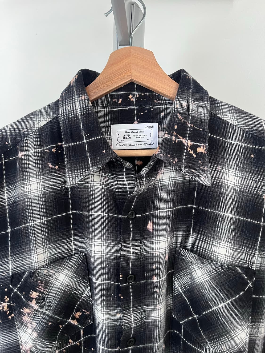 RAFU 24ss Bleached & Damaged shirt 상품이미지2