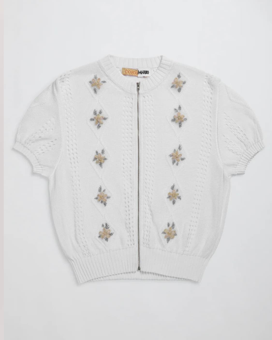 [L]마리아노 25ss CORMAGLIANO 반팔 니트 집업/화이트 상품이미지6