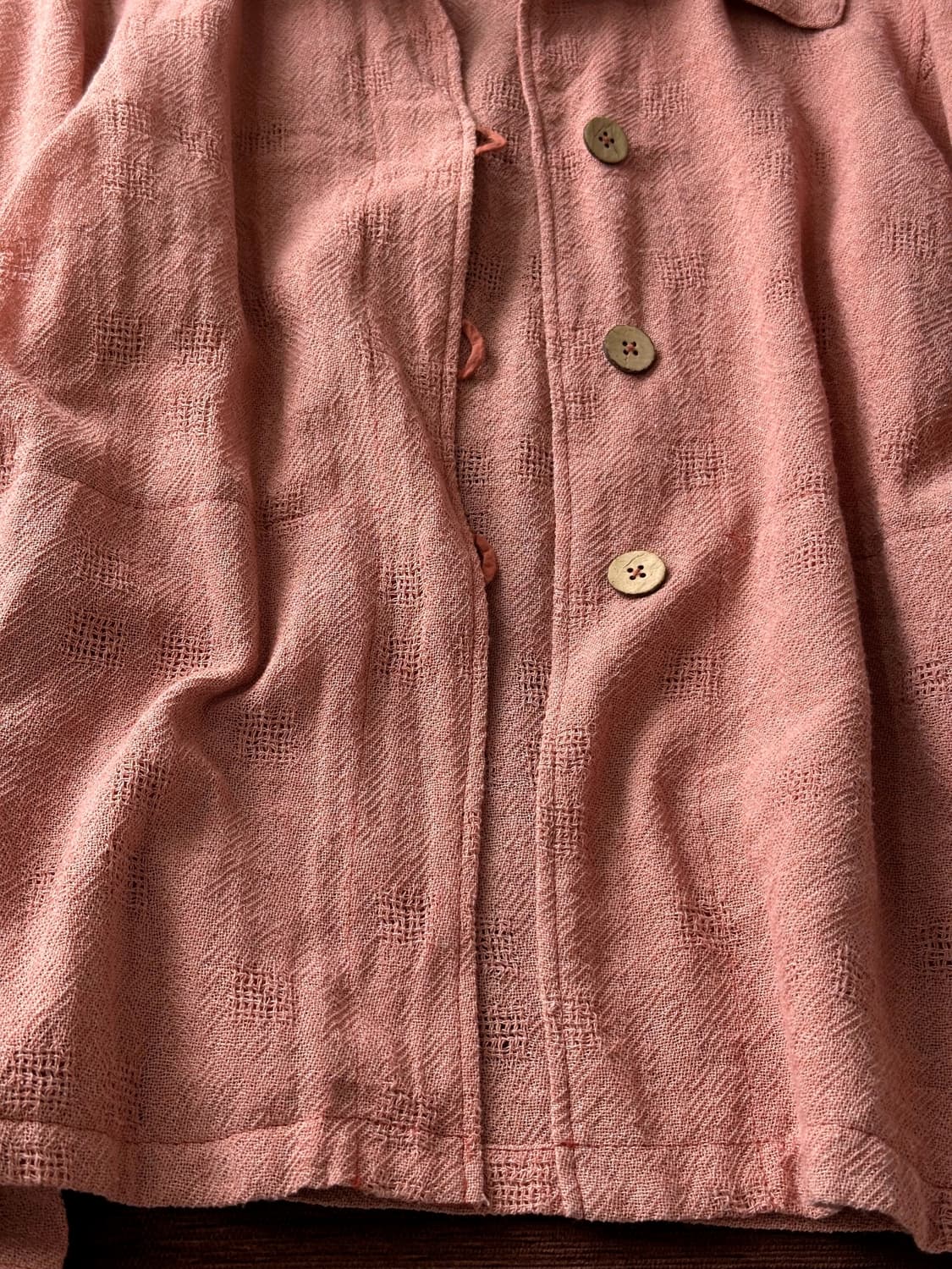 Punch loose woven design cotton jacket 상품이미지3