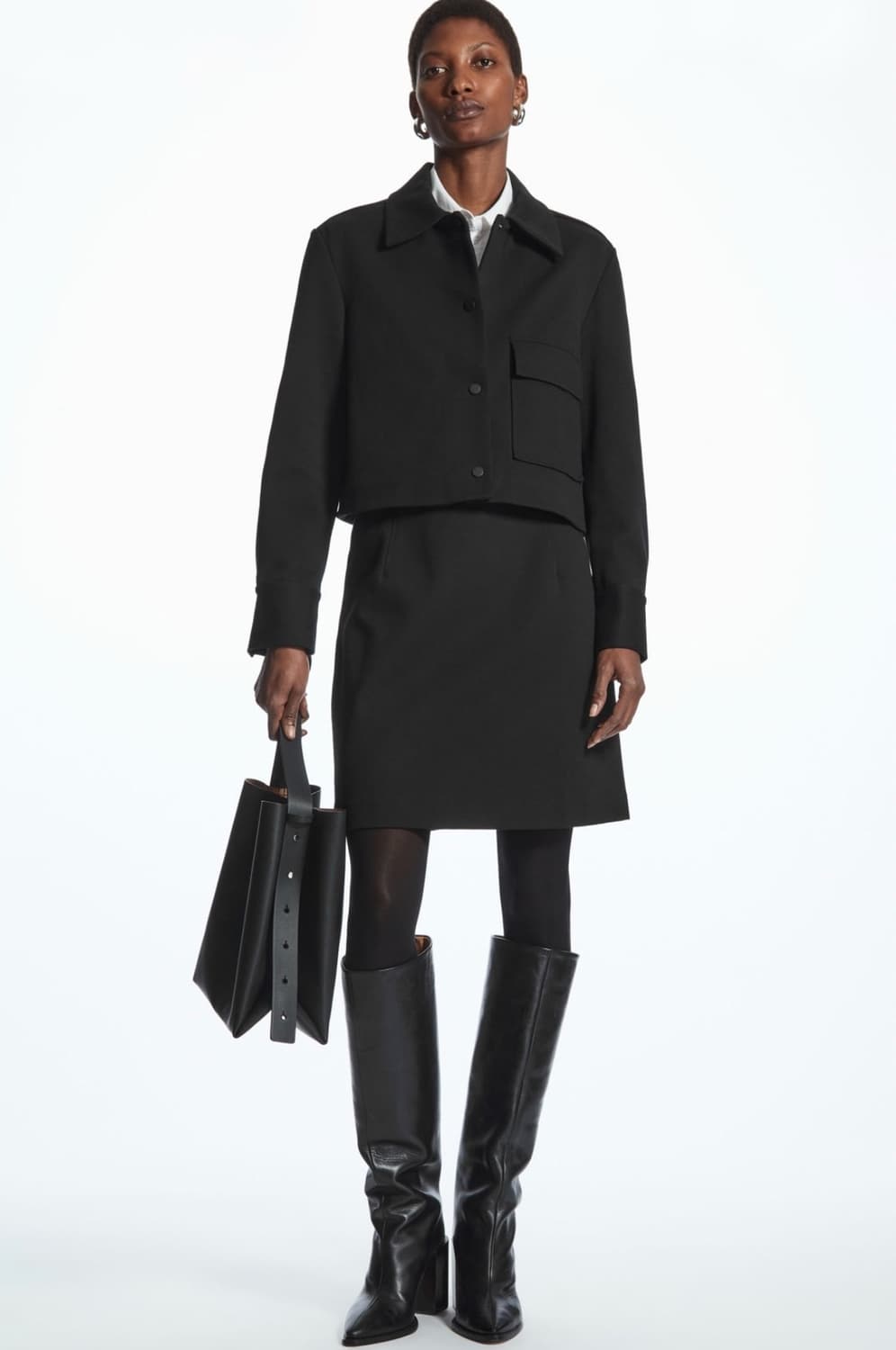 코스 트윌 자켓 미니스커트 셋업 판매해요 상품이미지1