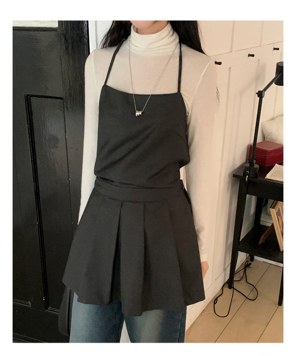 어리틀빗 mui halter pleated ops (차콜) 상품이미지1