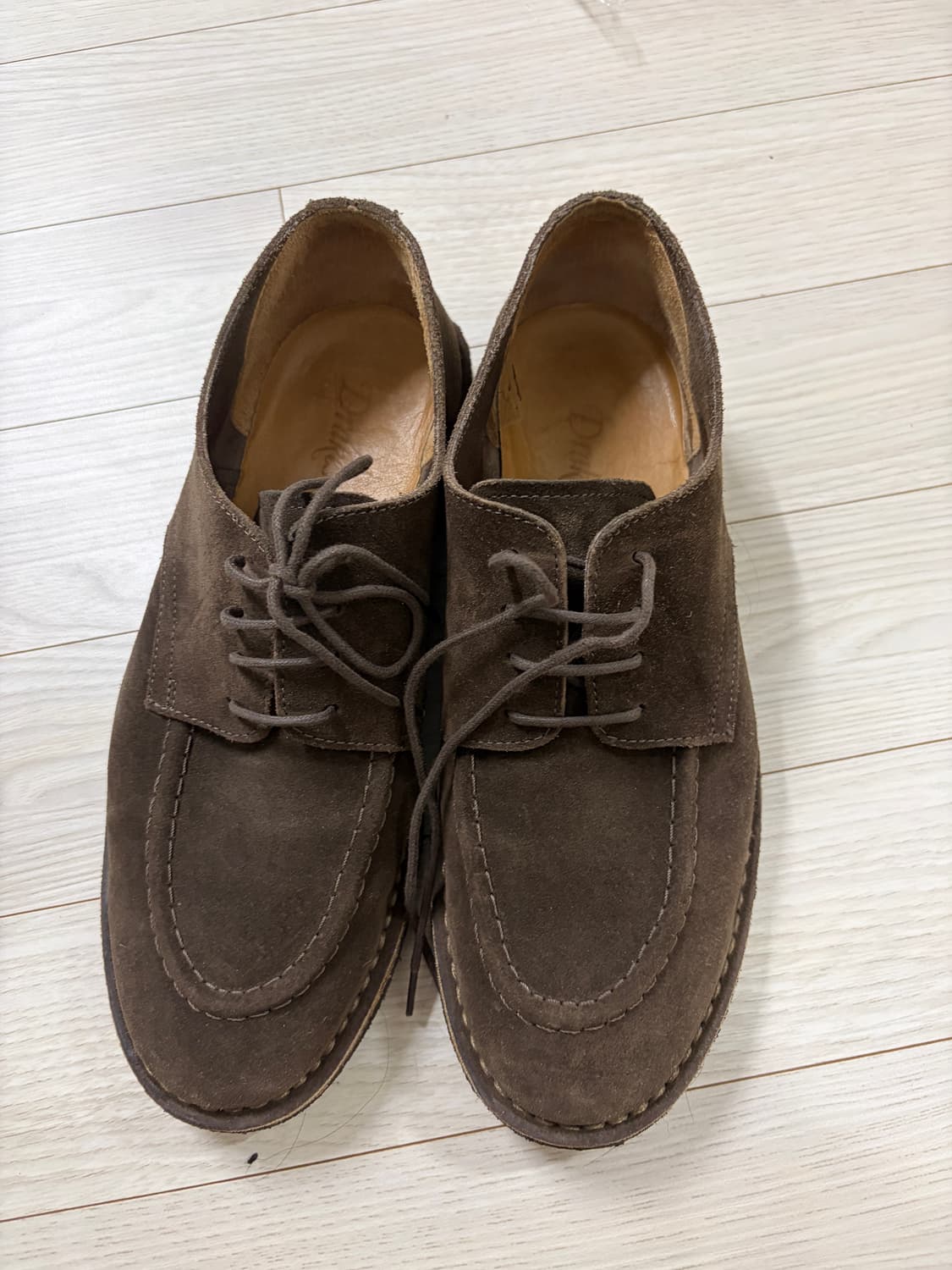 드레익스 스웨이드 유팁 더비 토바코. 270. UK 8H 사이즈 상품이미지1