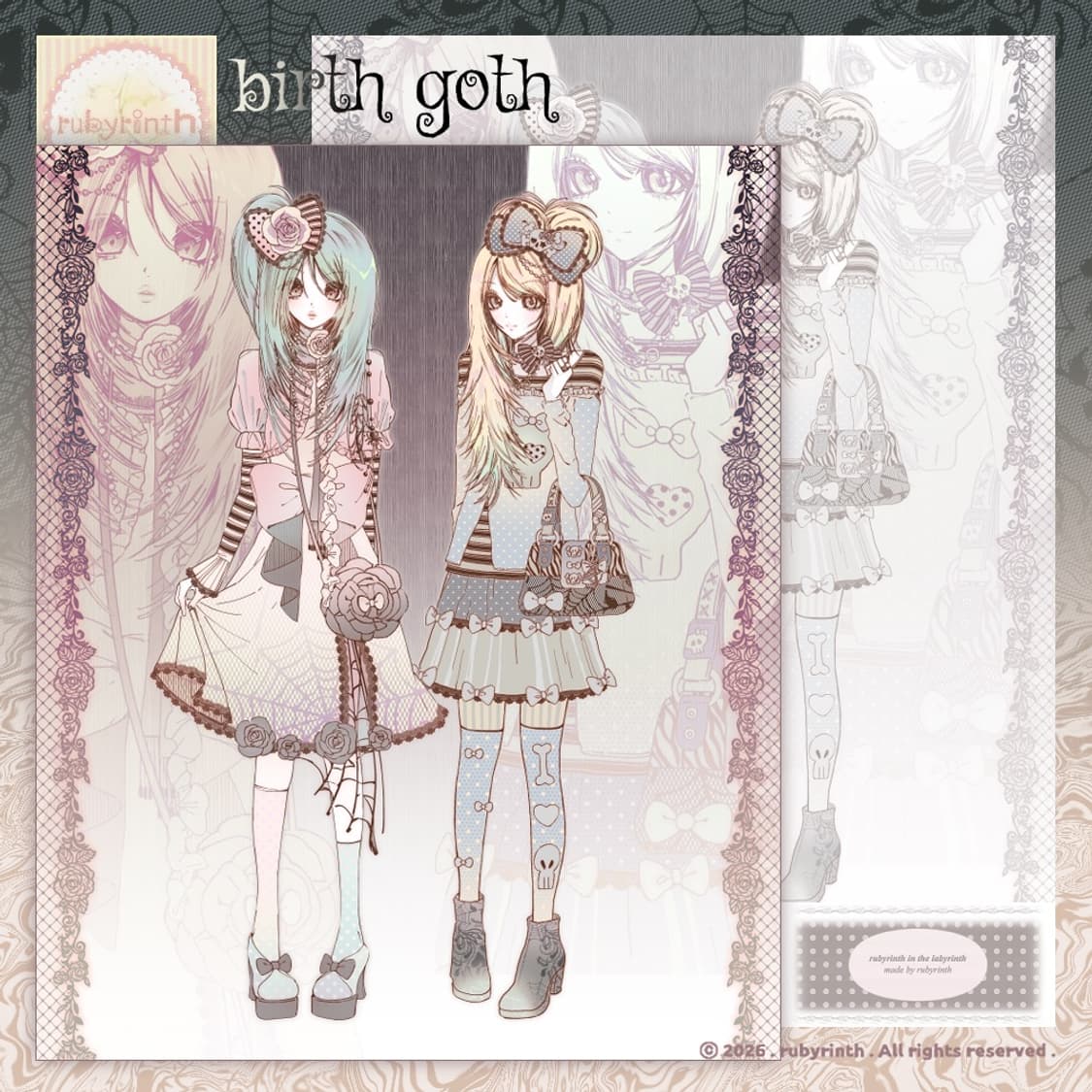 [rubyrinth] birth goth postcard 벌스 고스 엽서 상품이미지1