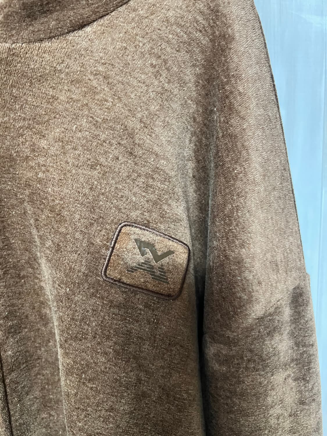 아르마니 익스체인지 벨루어 브라운 후드집업 상품이미지3