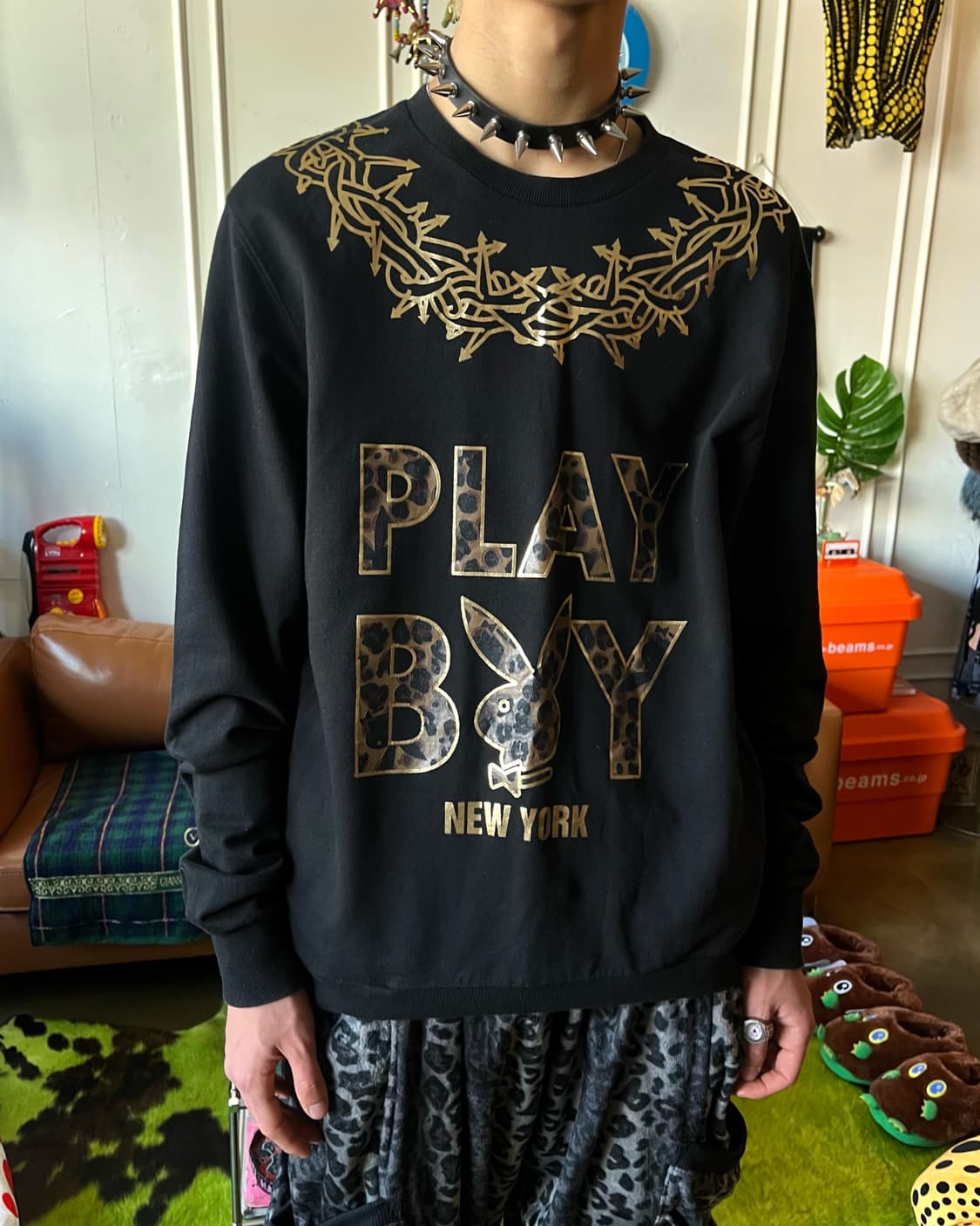 Playboy Leopard Tribal Print Sweatshirt 상품이미지2