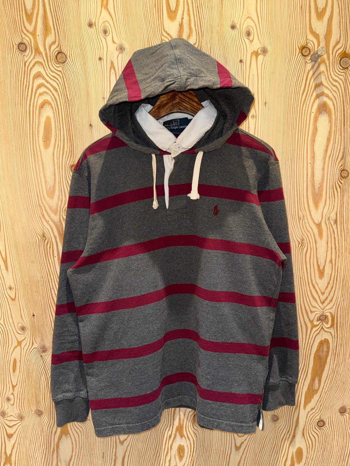 폴로 랄프로렌 스트라이프 후드 럭비 셔츠 상품이미지1