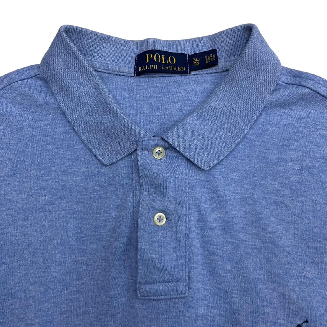 폴로 랄프로렌 네이비포니 소라 카라 티 XL 상품이미지4