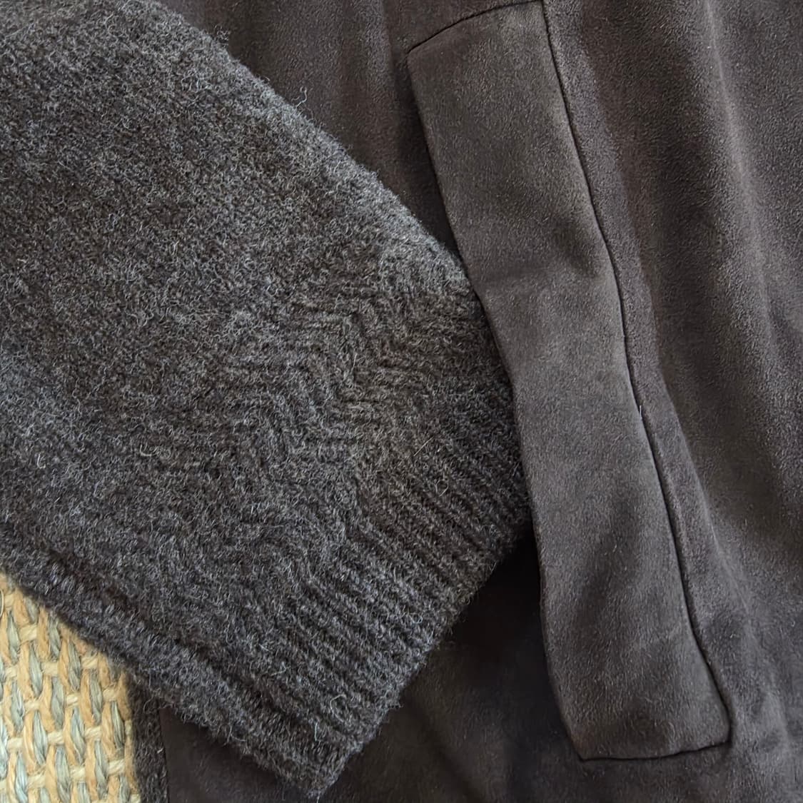 Hackett London 최고급 스웨이드 레더 메리노울 샤켓 자켓 상품이미지8
