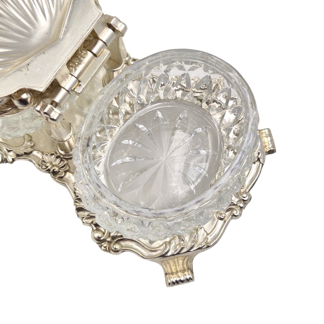 70s 엔틱 셸 무광 실버 크리스탈 슈가 세트 상품이미지3