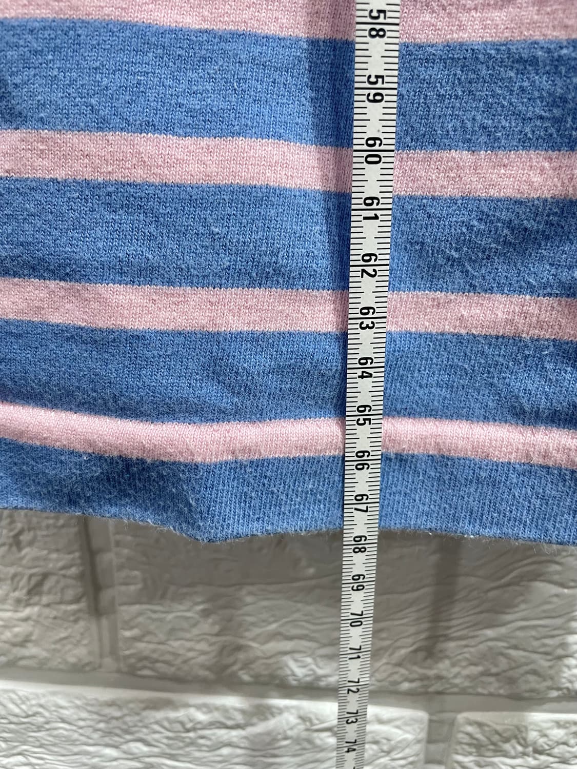 정품 럭키슈에뜨 스트라이프 티셔츠 단가라티셔츠 면100% 면티셔츠 상품이미지6