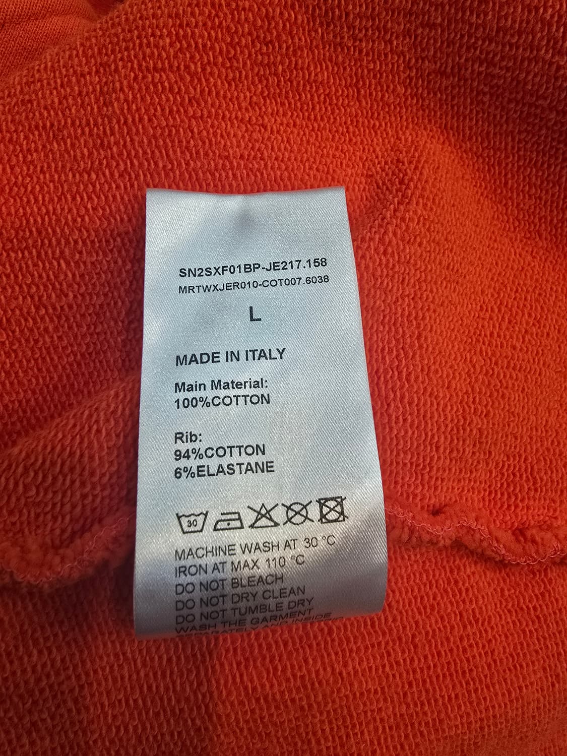 SUNNEI 오렌지 후드티 L 상품이미지5