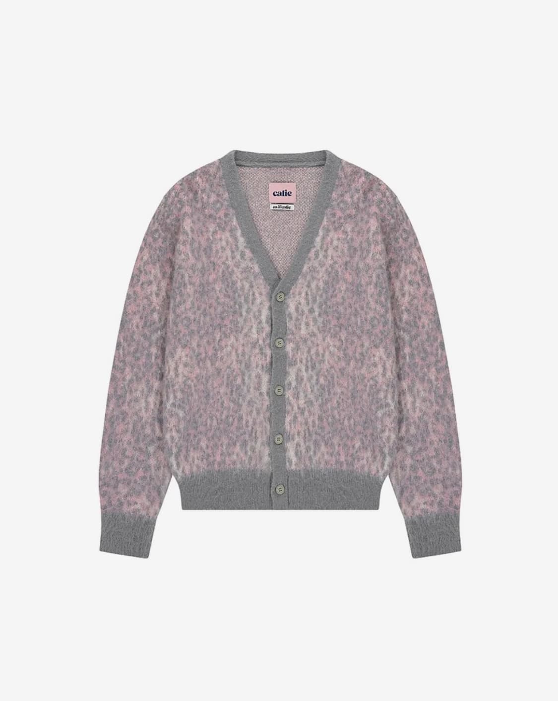 애즈이프캘리 레오파드 가디건- 핑크 상품이미지1
