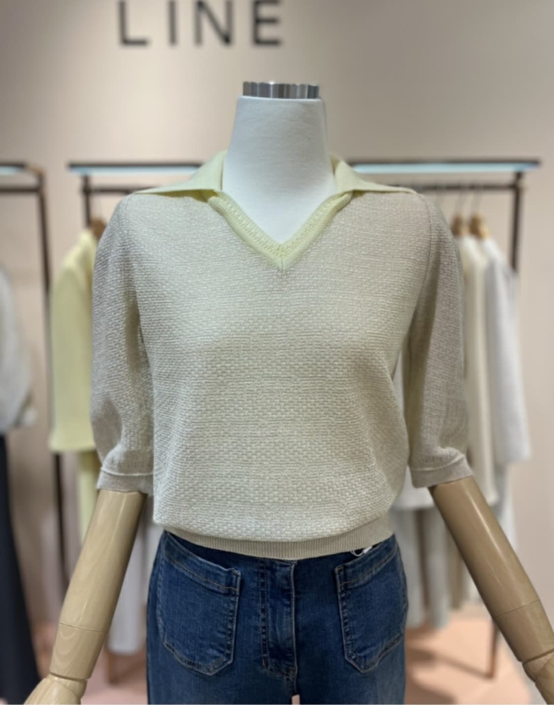 LiNE 라인 브이넥 금사 니트(새상품) 상품이미지2