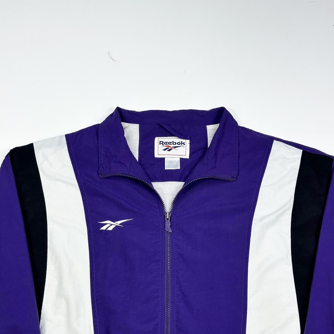 리복 레트로 퍼플 배색 바람막이 자켓 (XXL) 상품이미지1