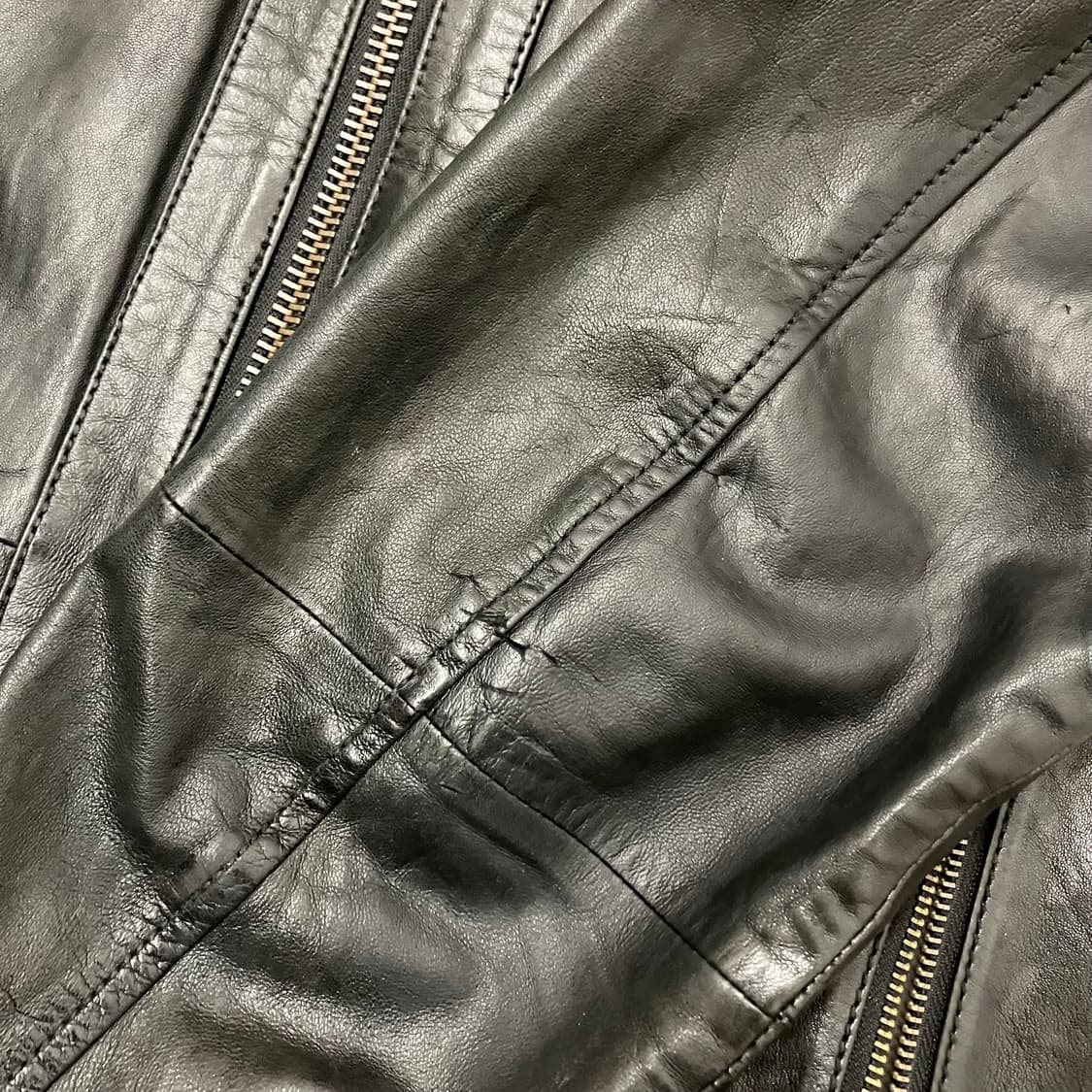 N254 ck 캘빈클라인 가죽 자켓 바이커 상품이미지10