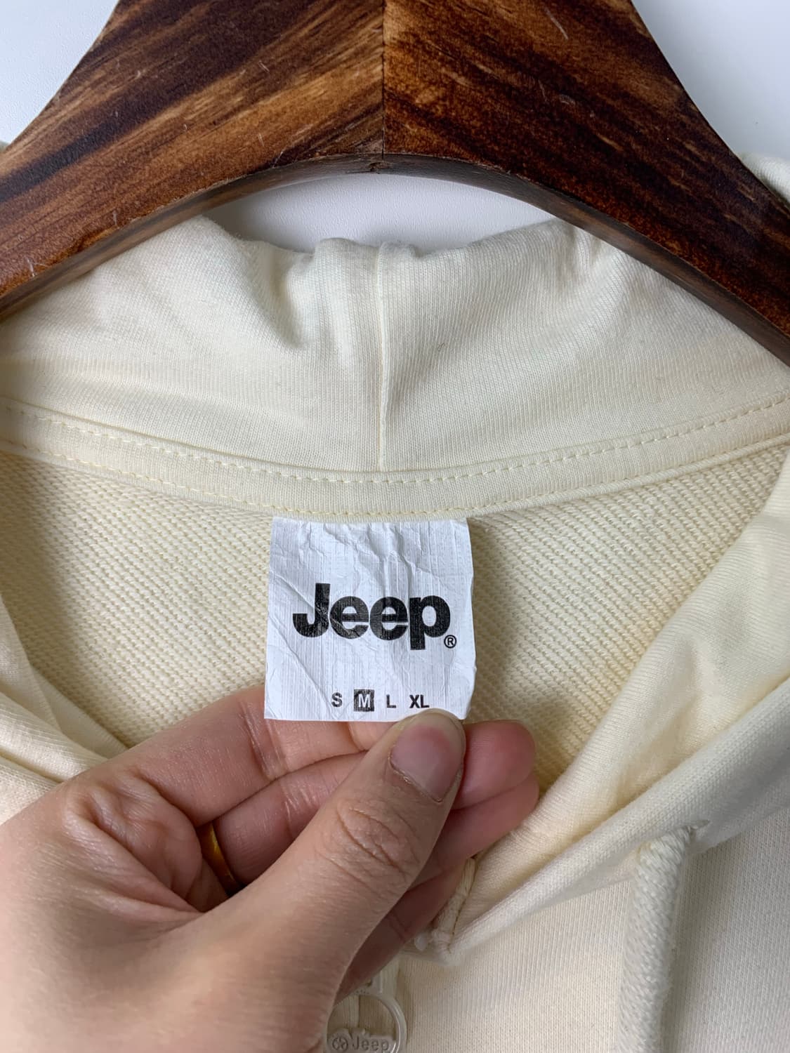 Jeep 지프 스펠아웃 아이보리 후드집업 상품이미지6