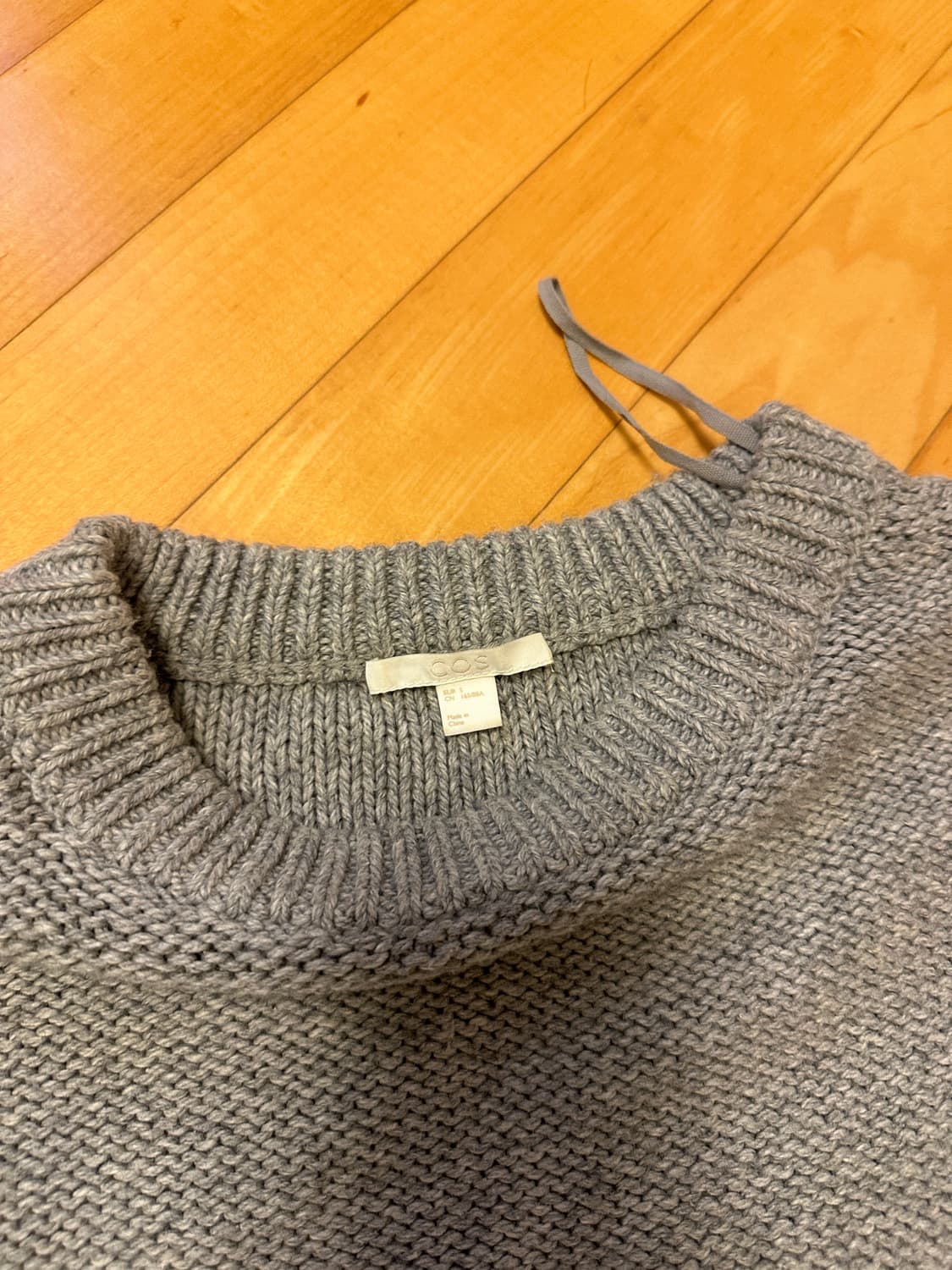 코스 오가닉 코튼 릴렉스 니티드 점퍼 라이트그레이 S 상품이미지6