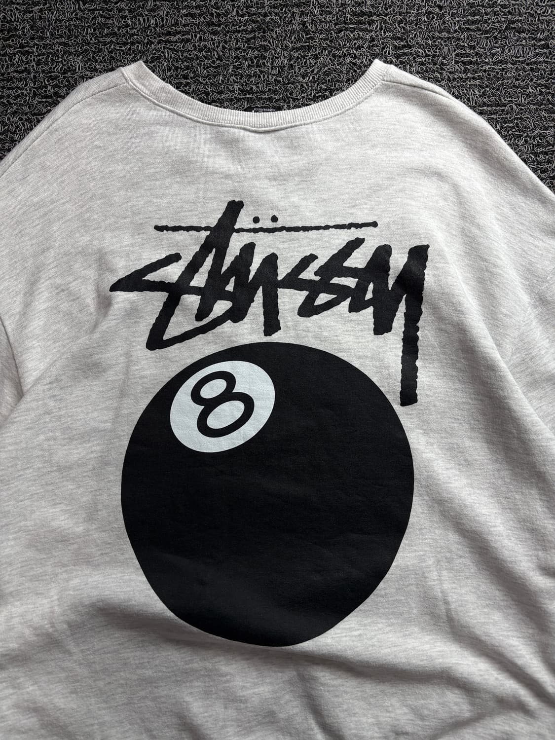 스투시 8볼 빅로고 크루넥 맨투맨 애쉬 헤더 2666 상품이미지1