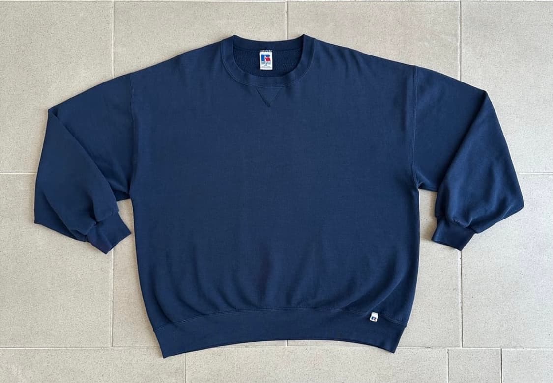 90s 빈티지 러셀 스웻셔츠 네이비 XXL USA 상품이미지1
