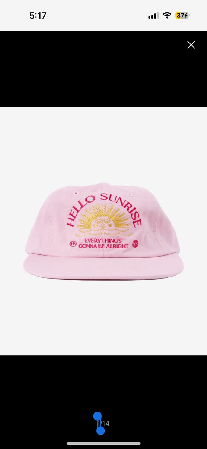 헬로선라이즈 Washed Two Tone cap 핑크 상품이미지1