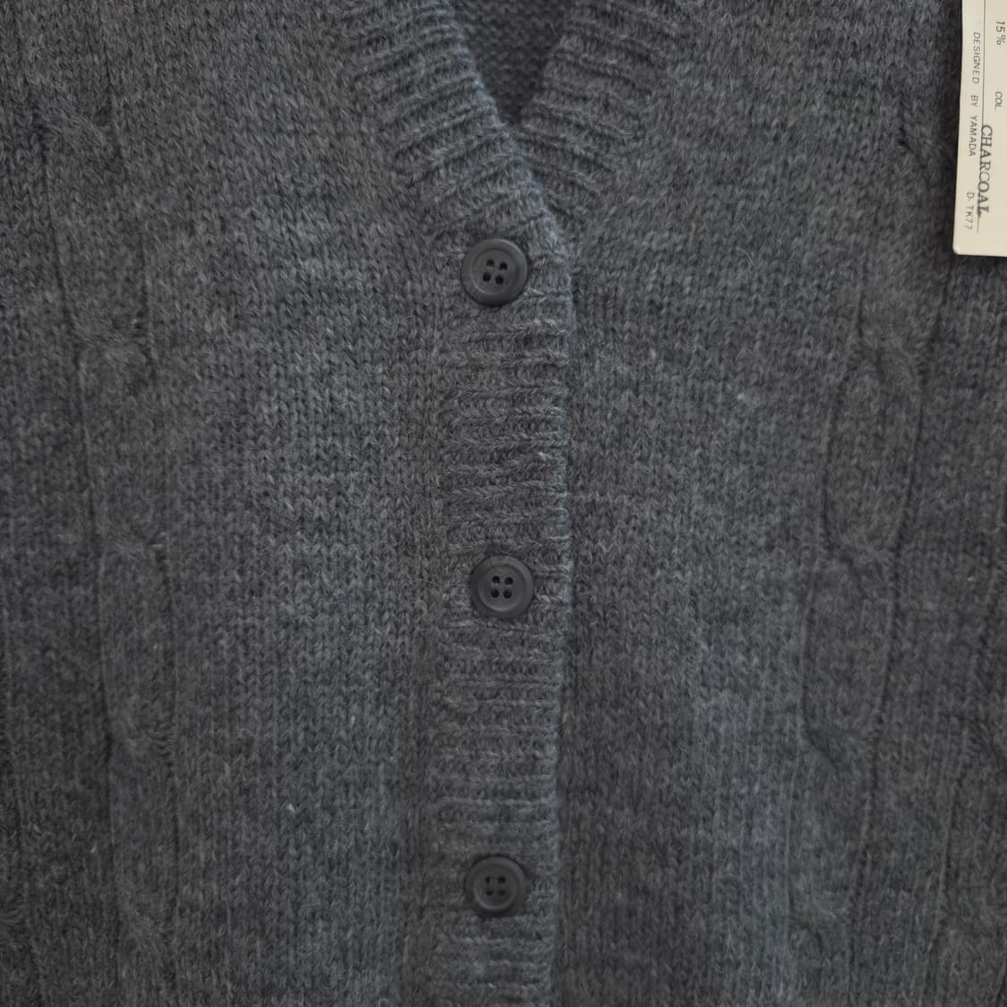 WILSHIRE 차콜그레이 울혼방 니트 베스트 상품이미지4